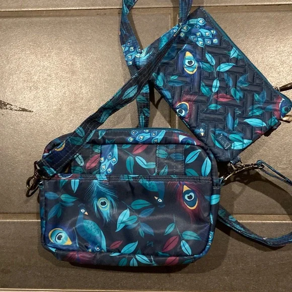 Vera Bradley Peacock Blue Crossbody Bag Set - Picture 3 of 3